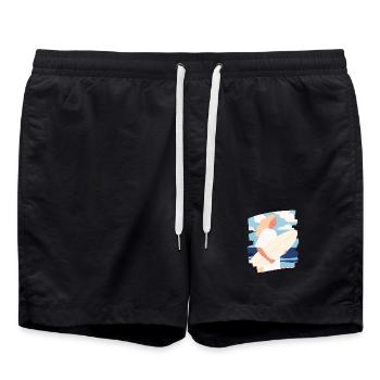 Surfer - Badeshorts - Schwarz - Vorne - AI Model Male 185 light (185cm)