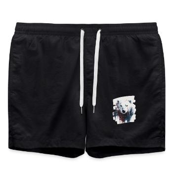 Pulvérisateur Polar Bear Graffiti - Short de bain - noir - Devant - AI Model Male 185 light (185cm)