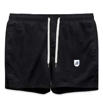 Notes de musique dans le style des armoiries - Short de bain - noir - Devant - AI Model Male 185 light (185cm)
