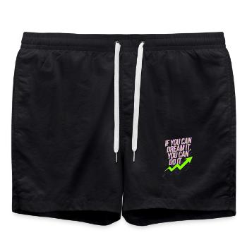 Si vous pouvez en rêver, vous pouvez le faire Objectifs Motivation - Short de bain - noir - Devant - AI Model Male 185 light (185cm)