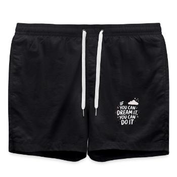 Si vous pouvez en rêver, vous pouvez le faire Objectifs Motivation - Short de bain - noir - Devant - AI Model Male 185 light (185cm)