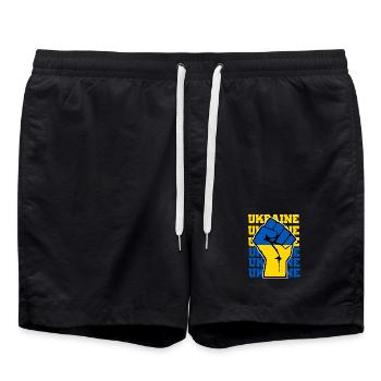 Ukraine Fist Hand - Swim Trunks - black - Front - AI Model Male 185 light (185cm)