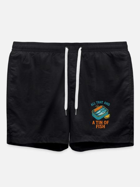 Retro Sardine Slice – Summer Pop - Badeshorts - Schwarz