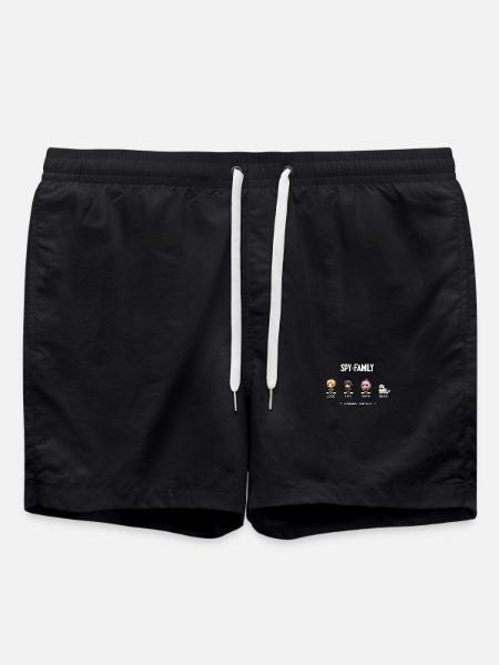 Secret Family Pixel Heroes - Spy Pixel Art - Swim Trunks - black