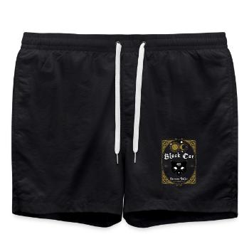 Diseuse de bonne aventure chat noir - Short de bain - noir - Devant - AI Model Male 185 light (185cm)