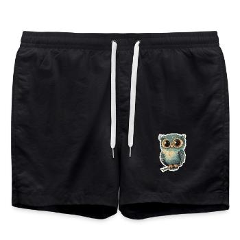 Hibou - Short de bain - noir - Devant - AI Model Male 185 light (185cm)