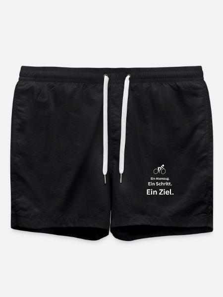 Motivational slogan bicycle everyday life - Swim Trunks - black