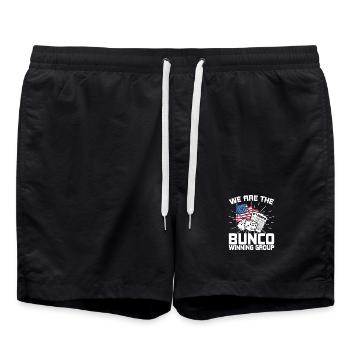USA Flagge Bunco Spielen Würfelspieler Amerika - Badeshorts - Schwarz - Vorne - AI Model Male 185 light (185cm)