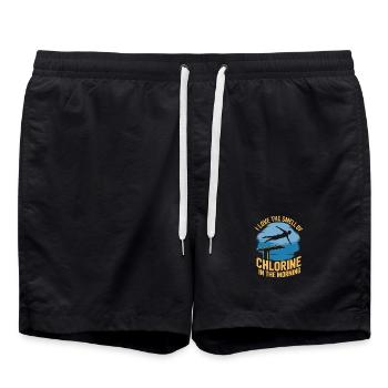 Kunstspringen Turmspringer Sprungbrett - Badeshorts - Schwarz - Vorne - AI Model Male 185 light (185cm)