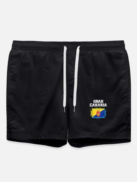 Gran Canaria Flag Design - Swim Trunks - black
