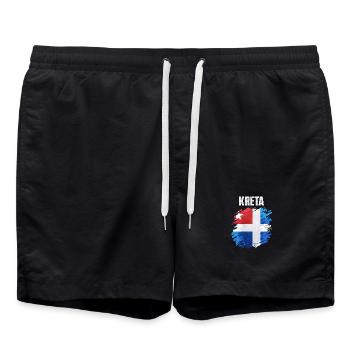 Farbige Skandinavische Flagge Kunst - Badeshorts - Schwarz - Vorne - AI Model Male 185 light (185cm)