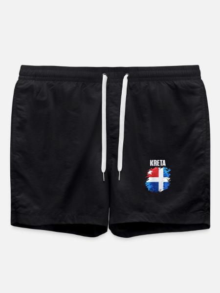 Farbige Skandinavische Flagge Kunst - Badeshorts - Schwarz