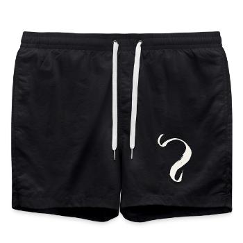 Leo / Löwe - Sternzeichen - Badeshorts - Schwarz - Vorne - AI Model Male 185 light (185cm)
