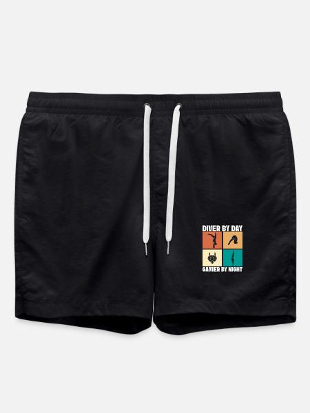 Diving diving board - Swim Trunks - black