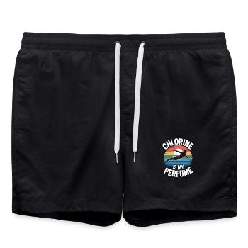 Kunstspringen Turmspringer Sprungbrett - Badeshorts - Schwarz - Vorne - AI Model Male 185 light (185cm)