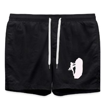 klettern_bergsteigen_silhouette- - Short de bain - noir - Devant - AI Model Male 185 light (185cm)