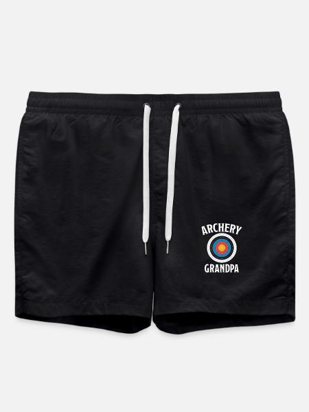 Archery saying grandpa archery gift - Swim Trunks - black