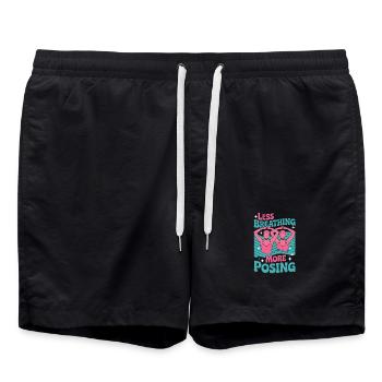Synchronschwimmen Kunstschwimmen Wassersport - Badeshorts - Schwarz - Vorne - AI Model Male 185 light (185cm)