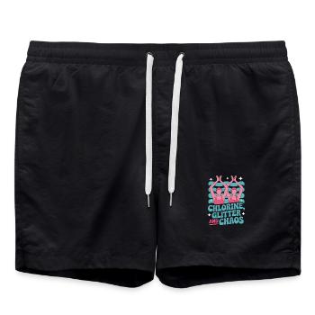 Synchronschwimmen Kunstschwimmen Wassersport - Badeshorts - Schwarz - Vorne - AI Model Male 185 light (185cm)