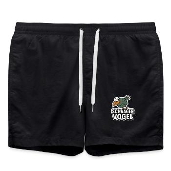 Oiseau étrange, strident et fou - Short de bain - noir - Devant - AI Model Male 185 light (185cm)