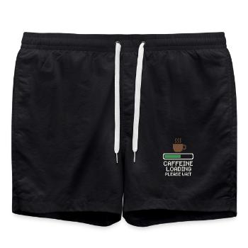 Barista Espresso Crew Café Slinger Latte - Short de bain - noir - Devant - AI Model Male 185 light (185cm)