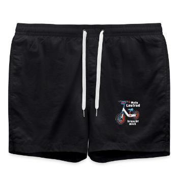 Mon vélo d'équilibre a besoin de moi - Short de bain - noir - Devant - AI Model Male 185 light (185cm)