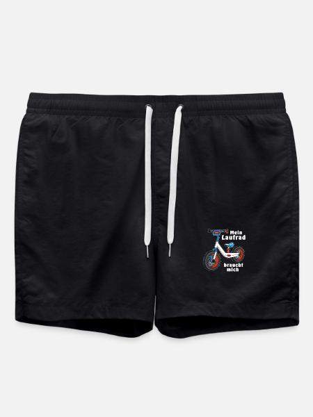 Mein Laufrad braucht mich - Badeshorts - Schwarz