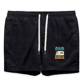Camper Camping Caravane Dicton - Short de bain - noir - Devant - AI Model Male 185 light (185cm)