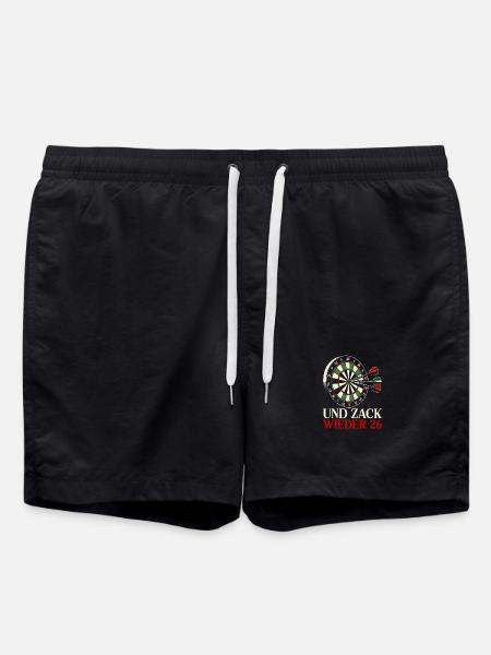 Darts Dart Dartboard Dartboard Dart Player - Swim Trunks - black