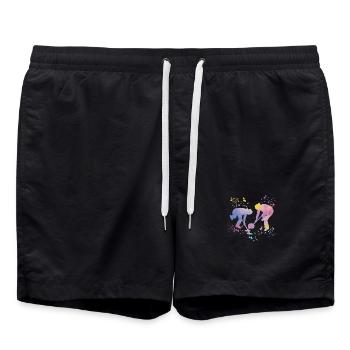 Curler Winter Sports Curling - Badeshorts - Schwarz - Vorne - AI Model Male 185 light (185cm)
