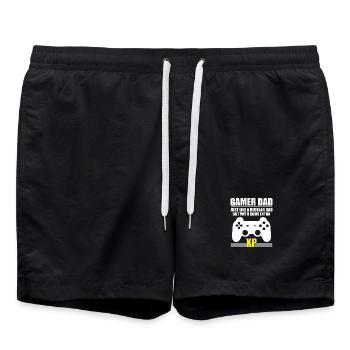 papa gamer - Short de bain - noir - Devant - AI Model Male 185 light (185cm)