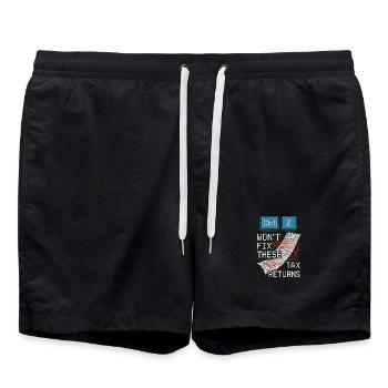 Buchhaltungsstudent Cpa Im Training Excel -witze - Badeshorts - Schwarz - Vorne - AI Model Male 185 light (185cm)