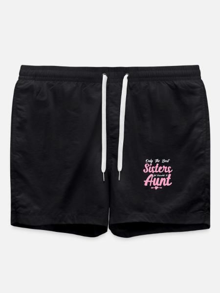 Nur die besten Schwestern werden zur Tante befördert - Badeshorts - Schwarz