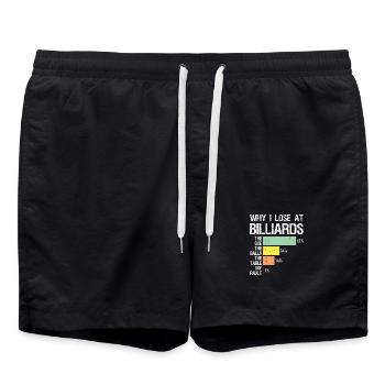 why I lose at billiards - Badeshorts - Schwarz - Vorne - AI Model Male 185 light (185cm)
