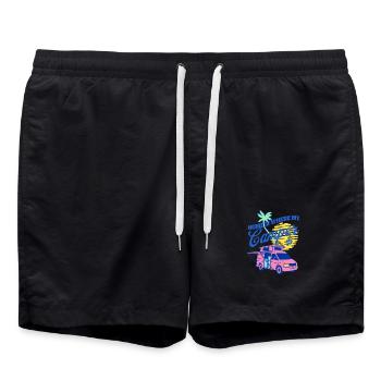 Home is Where My Camper Is Van Design - Badeshorts - Schwarz - Vorne - AI Model Male 185 light (185cm)