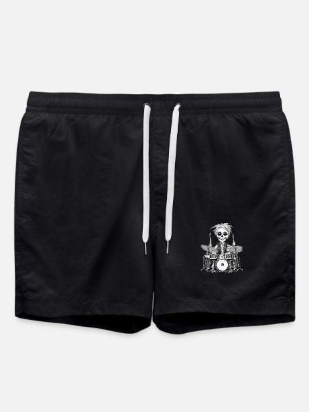 SKELETON DRUMS - Swim Trunks - black