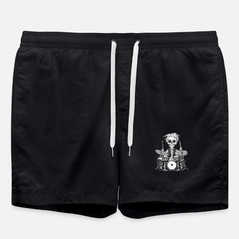 SKELETON DRUMS - Swim Trunks - black