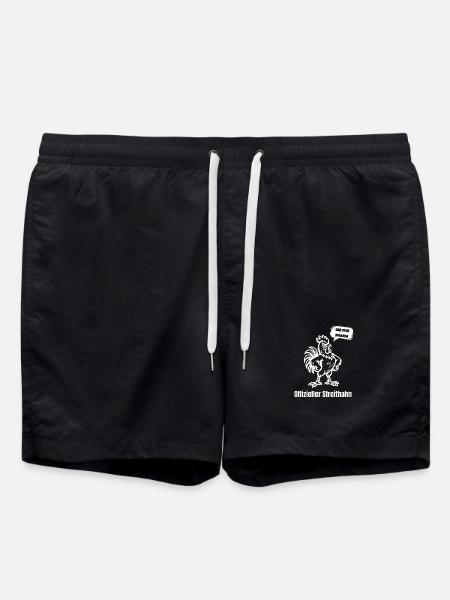 Streithahn Drama Spruch - Swim Trunks - black
