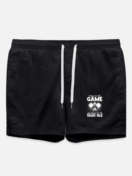 Pickleball Paddleball Trash Talk Equipment - Swim Trunks - black