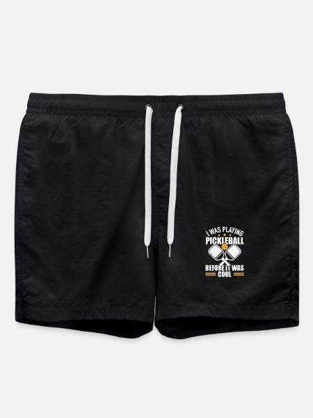 Pickleball Team Paddleball Player Gift - Swim Trunks - black