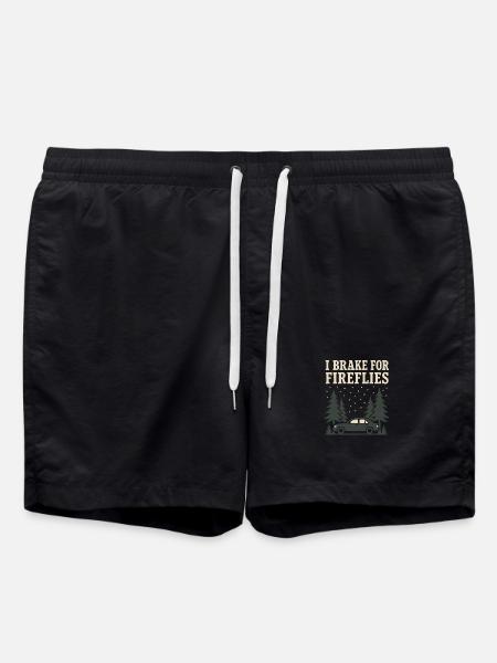 Firefly Summer Night Glow Bug Nostalgic - Swim Trunks - black