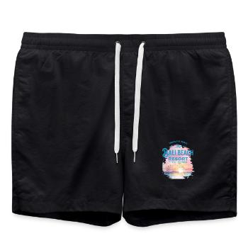 Bali Pastel Beach Resort - Badeshorts - Schwarz - Vorne - AI Model Male 185 light (185cm)