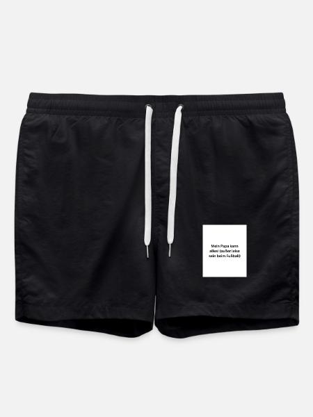 My dad can be anything but quiet - Swim Trunks - black