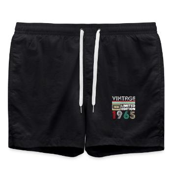 1965 Vintage Retro Birthday Gift - Swim Trunks - black - Front - AI Model Male 185 light (185cm)