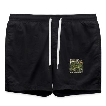 Sangsues Attaque Moustiques Affiche de film Vintage - Short de bain - noir - Devant - AI Model Male 185 light (185cm)