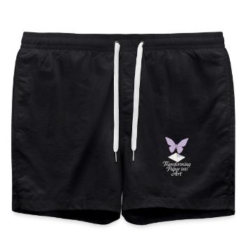 Origami Club Cadeau Simplicité À A - Short de bain - noir - Devant - AI Model Male 185 light (185cm)
