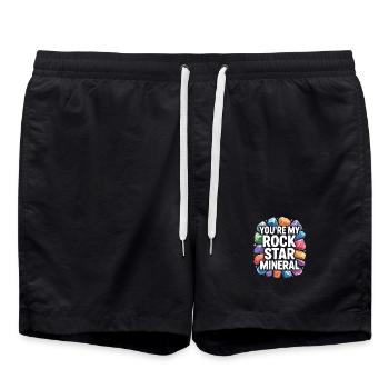 Collecte de roches Rockhound Rock Collector Géologie - Short de bain - noir - Devant - AI Model Male 185 light (185cm)