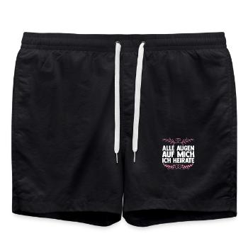 Enterrement de vie de garçon Équipe Mariée Enterrement de vie de jeune fille - Short de bain - noir - Devant - AI Model Male 185 light (185cm)