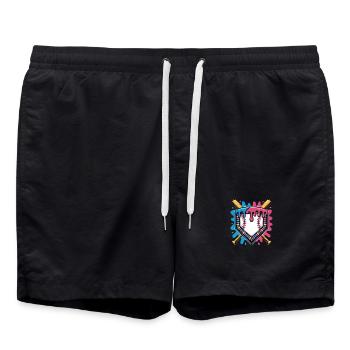 Bâtons de Plaque de Baseball Color Splash - Short de bain - noir - Devant - AI Model Male 185 light (185cm)