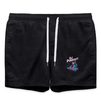 DJ PURRRFECT Chat DJ avec Table de mixage Rave - Short de bain - noir - Devant - AI Model Male 185 light (185cm)